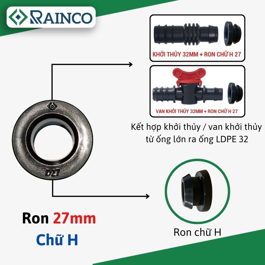 Ron chữ H 27mm